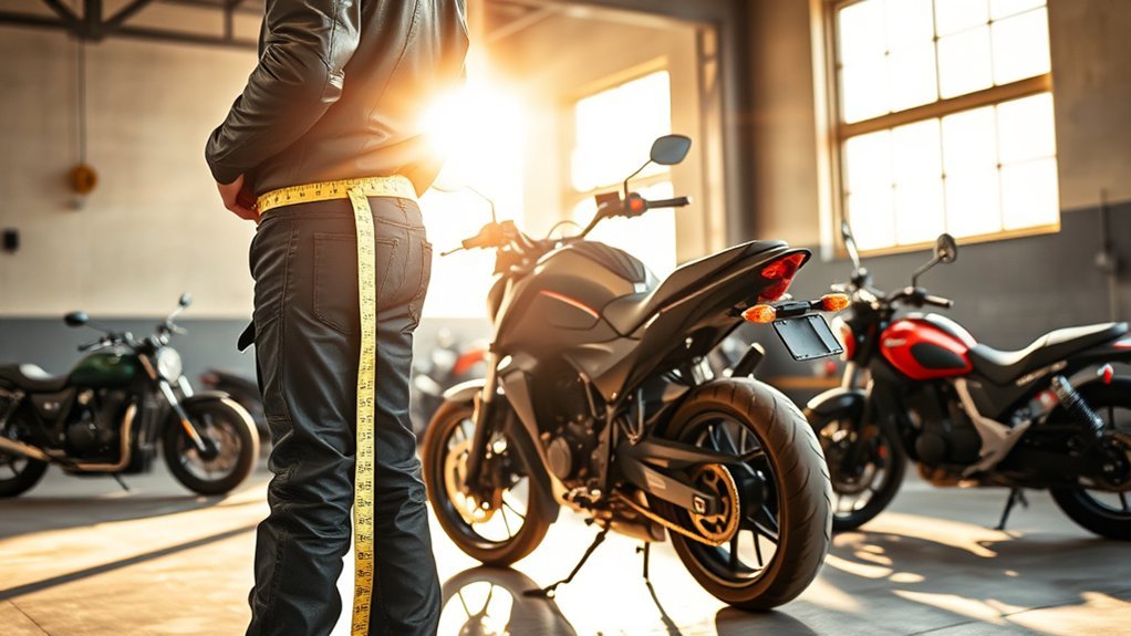 accurate inseam ensures motorcycle fit