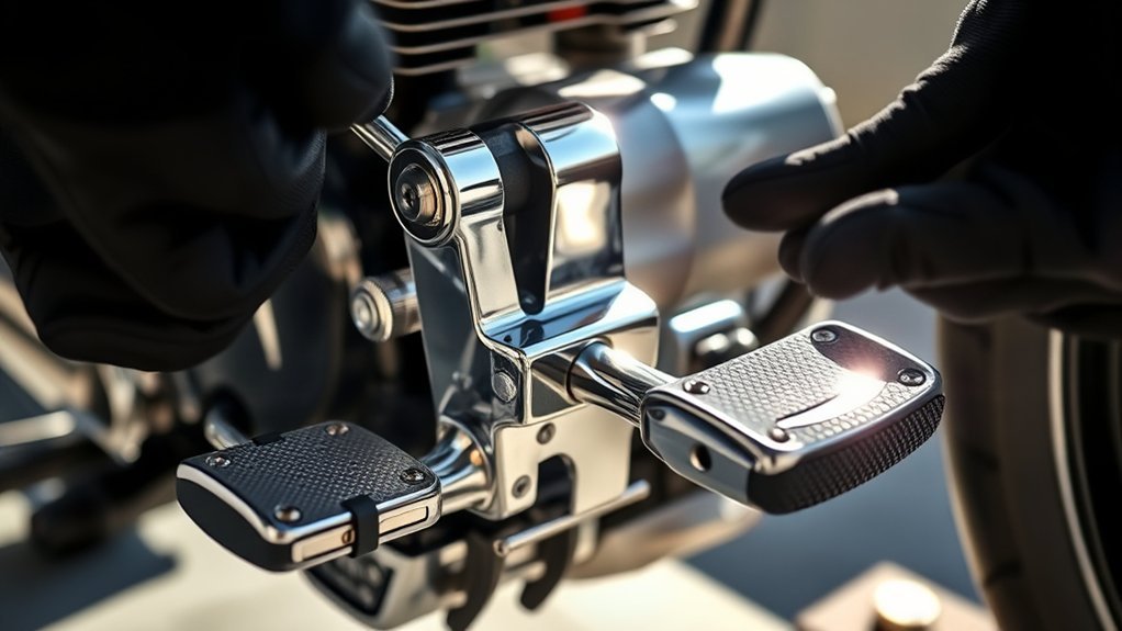 adjust motorcycle controls positioning