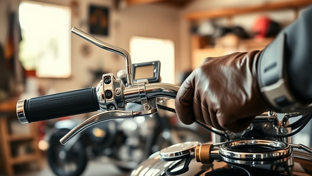 adjust motorcycle handlebar height