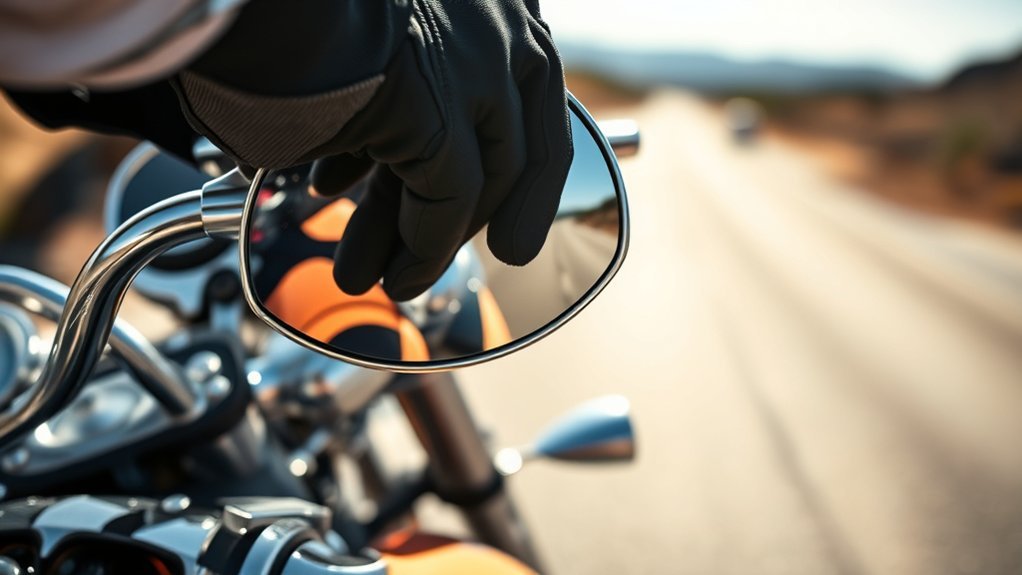 adjust motorcycle mirrors properly