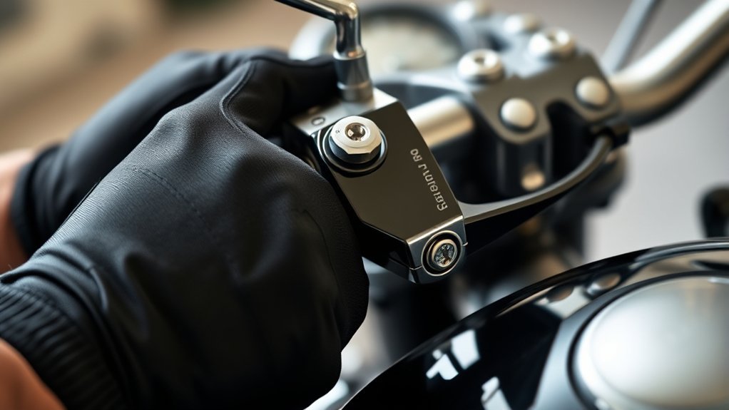 adjusting motorcycle brake lever