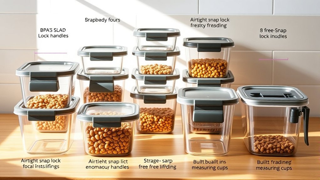 airtight durable food storage