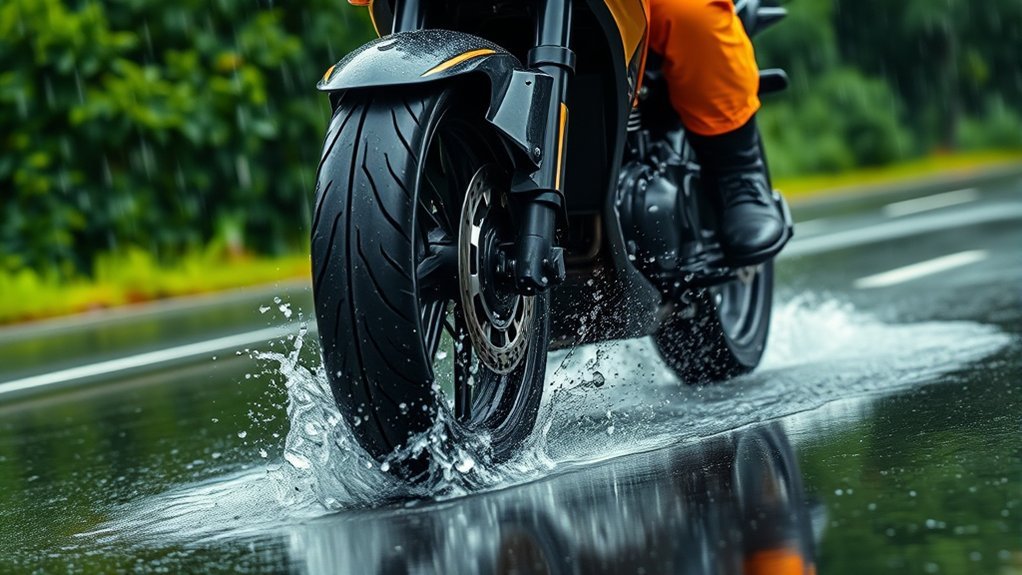 avoid motorcycle hydroplaning risks