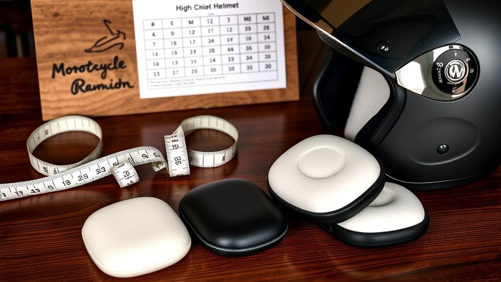 cheek pads enhance helmet fit