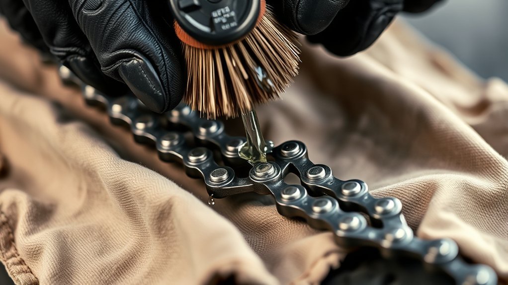 clean and lubricate chain