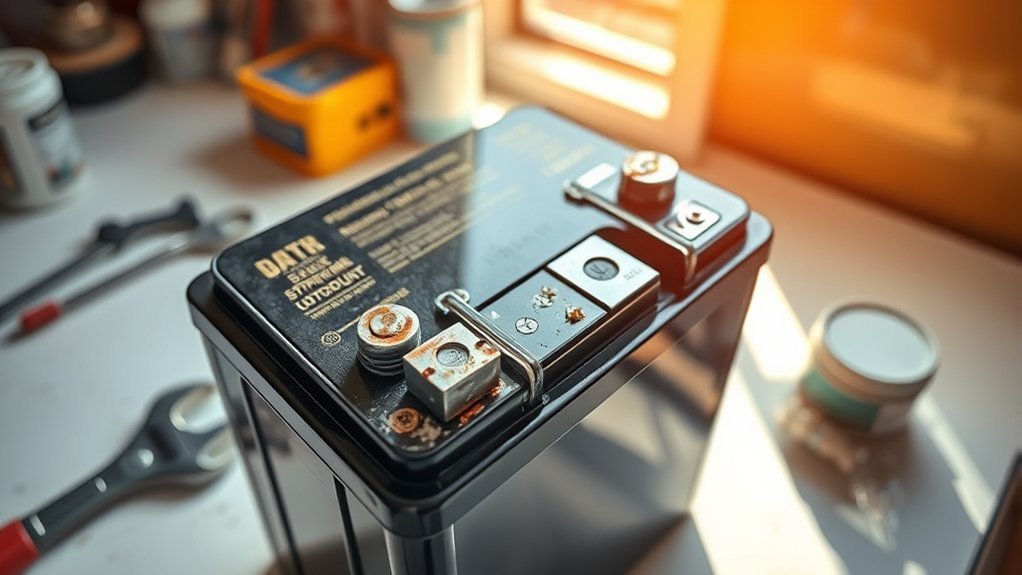 clean motorcycle battery terminals