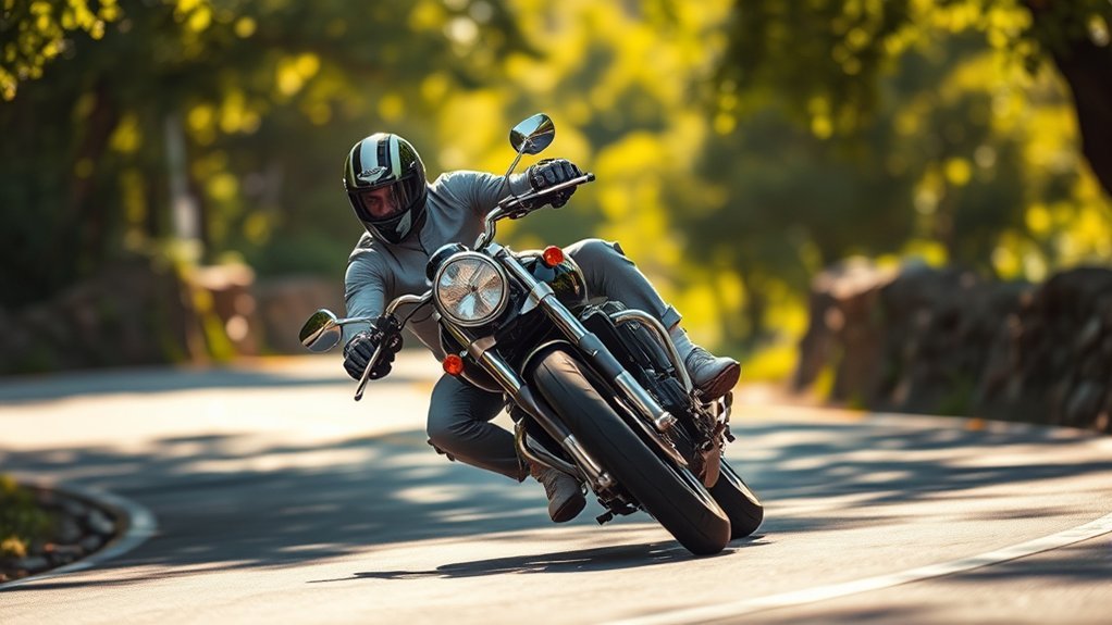countersteering enhances motorcycle maneuvering