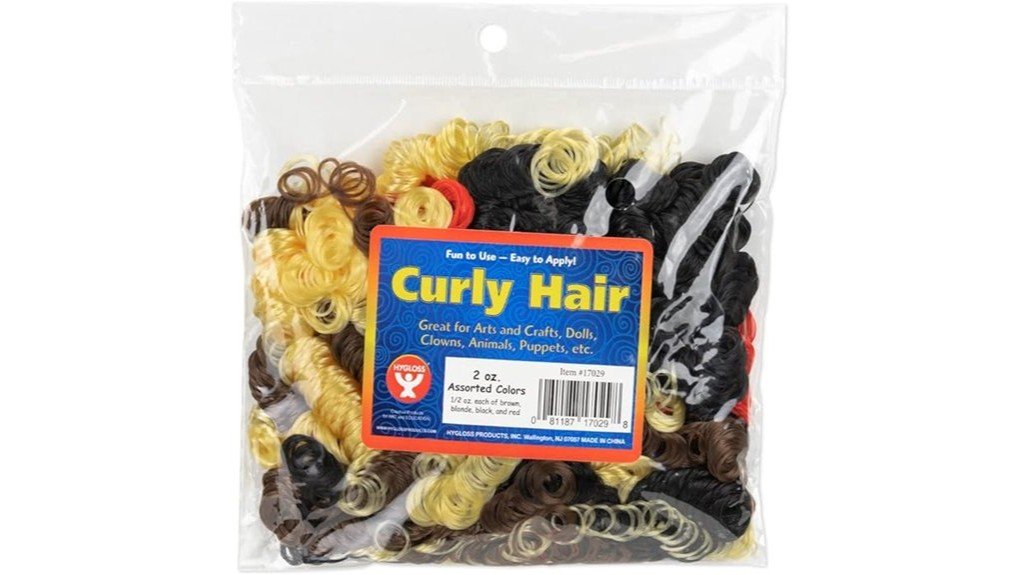 crafting with curly doll hair