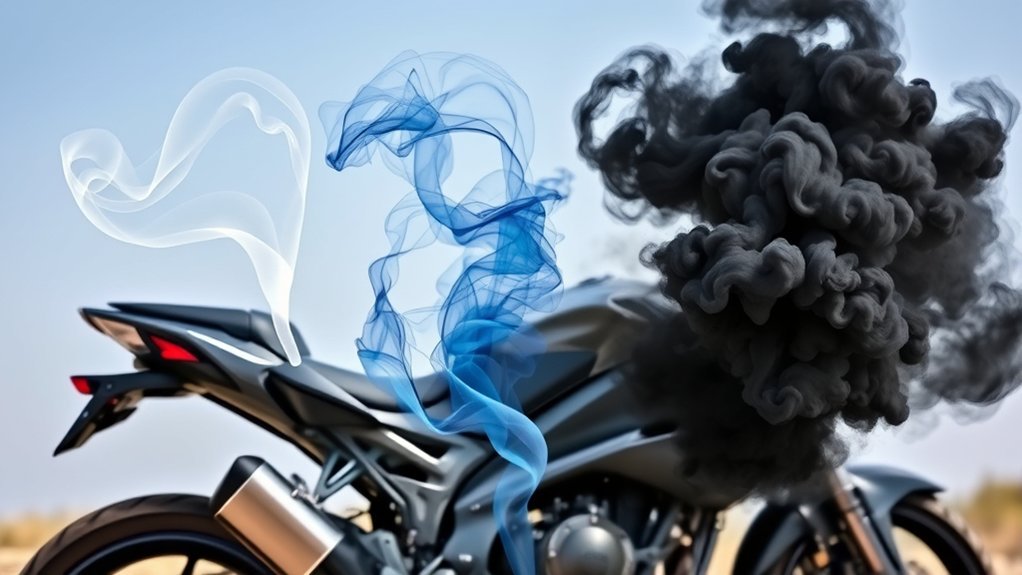 diagnosing motorcycle exhaust smoke