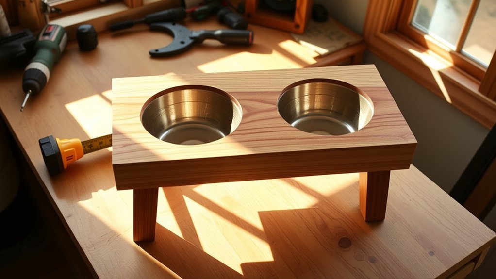 diy dog bowl stand instructions