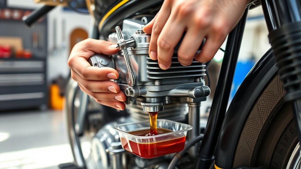 drain carburetor fuel regularly