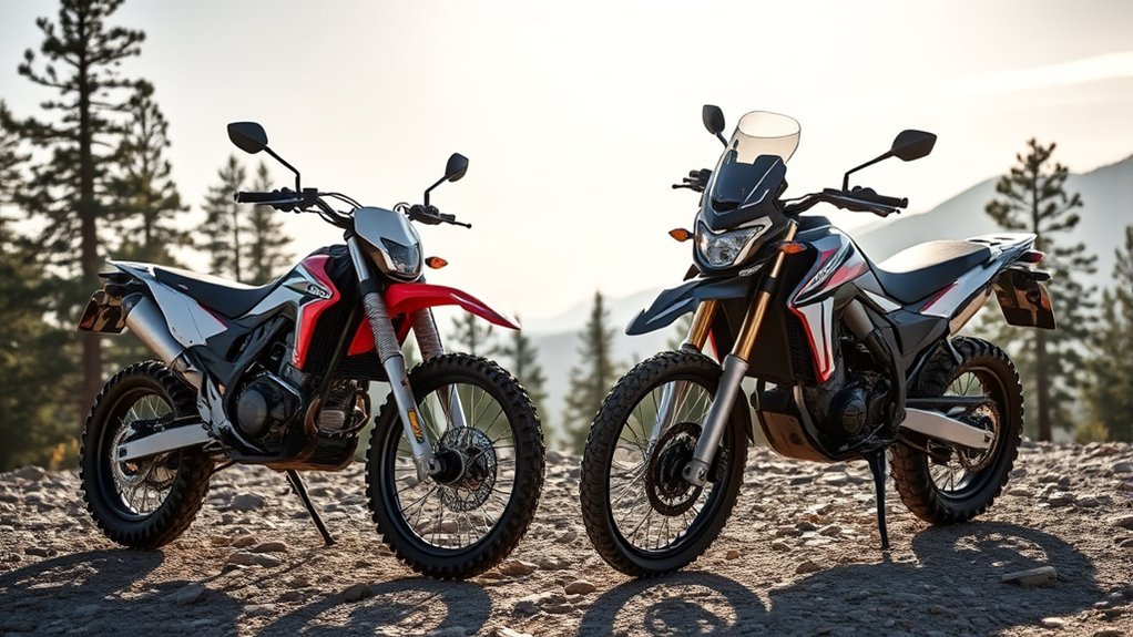 dual sports versus dirt bikes
