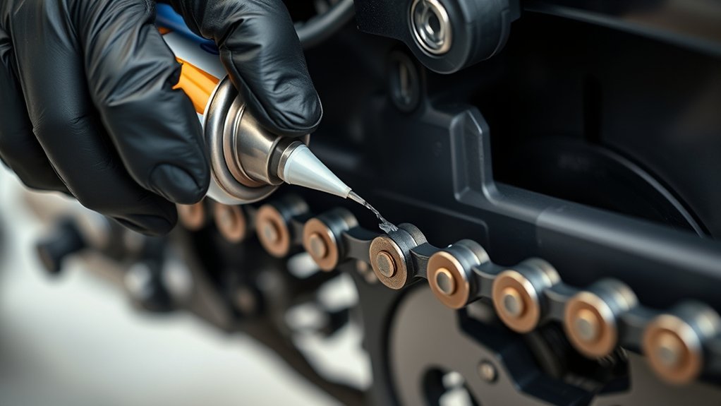 even chain lubricant application