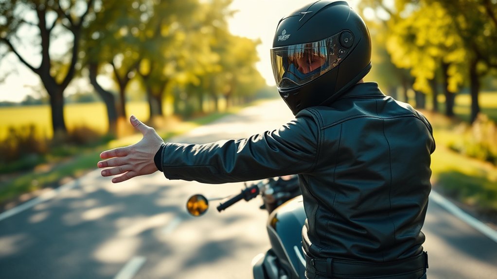 extend arm for left turn