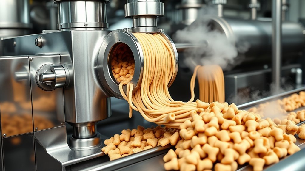extrusion transforms ingredients into kibble