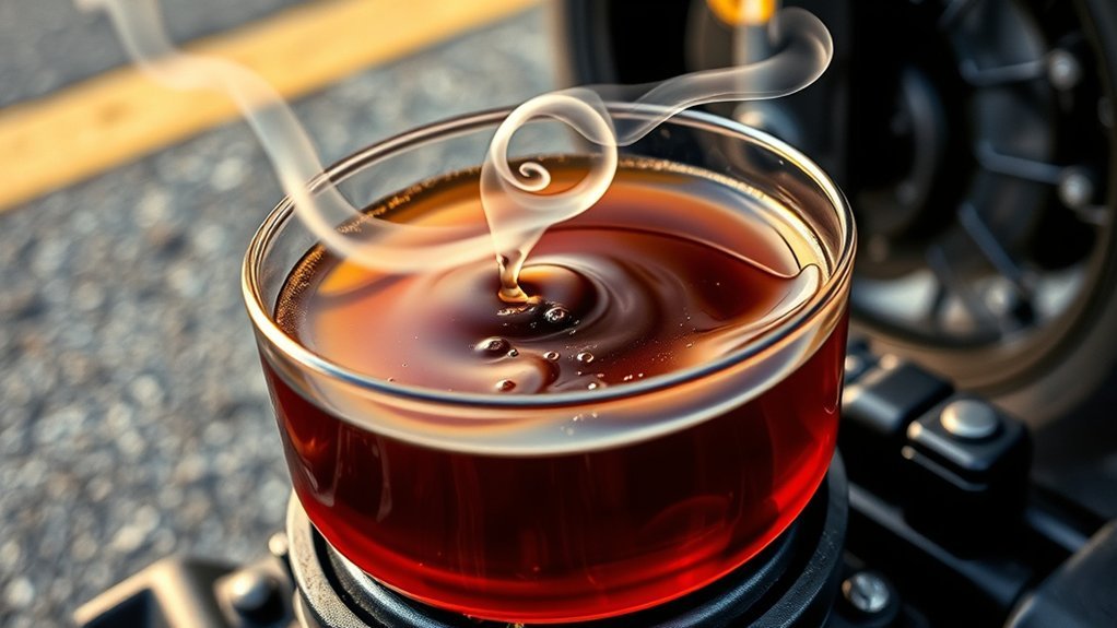 heat degrades engine oil