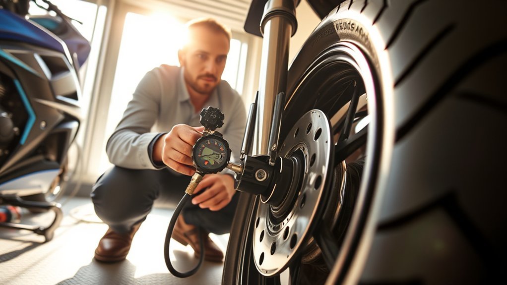 ideal motorcycle tire pressure