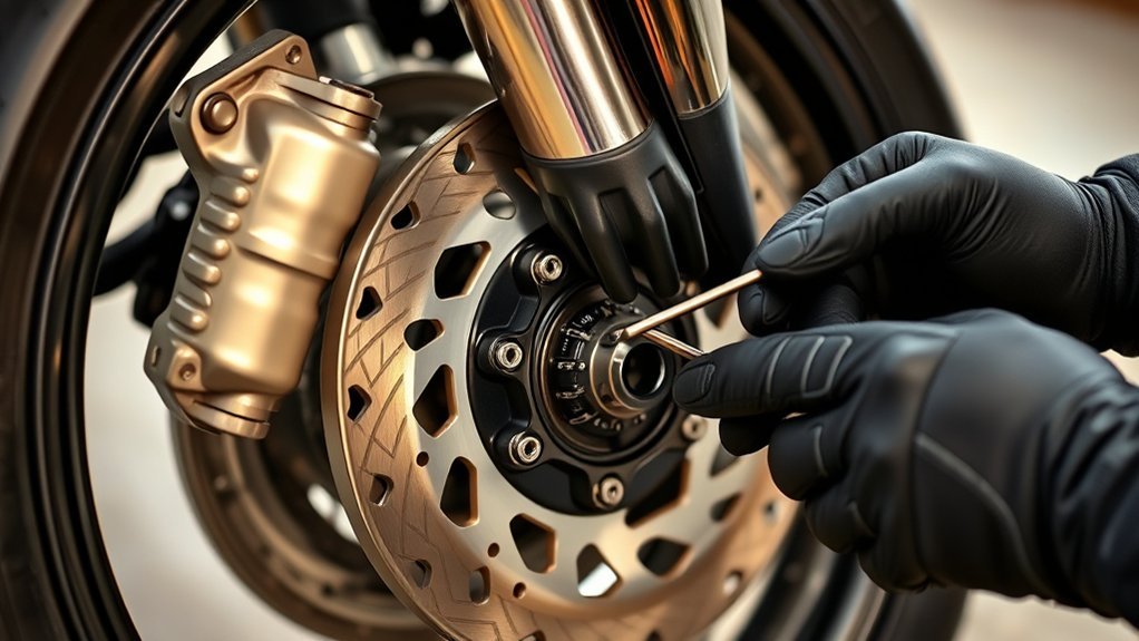 inspect front brake pads