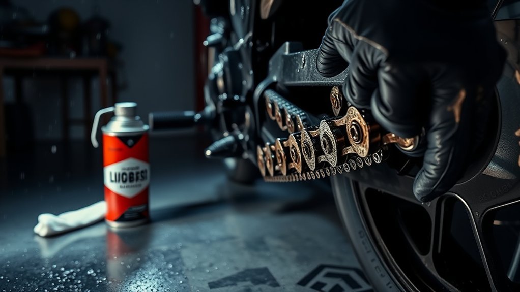 inspect motorcycle chain regularly