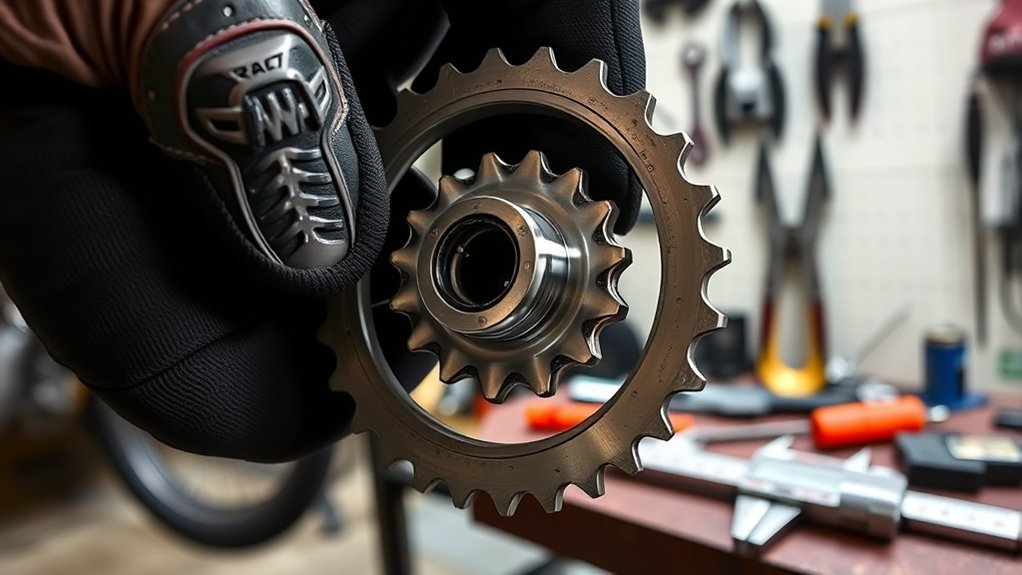 inspect motorcycle sprocket condition