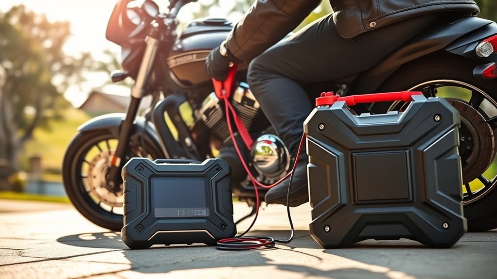 jump start motorcycle safely