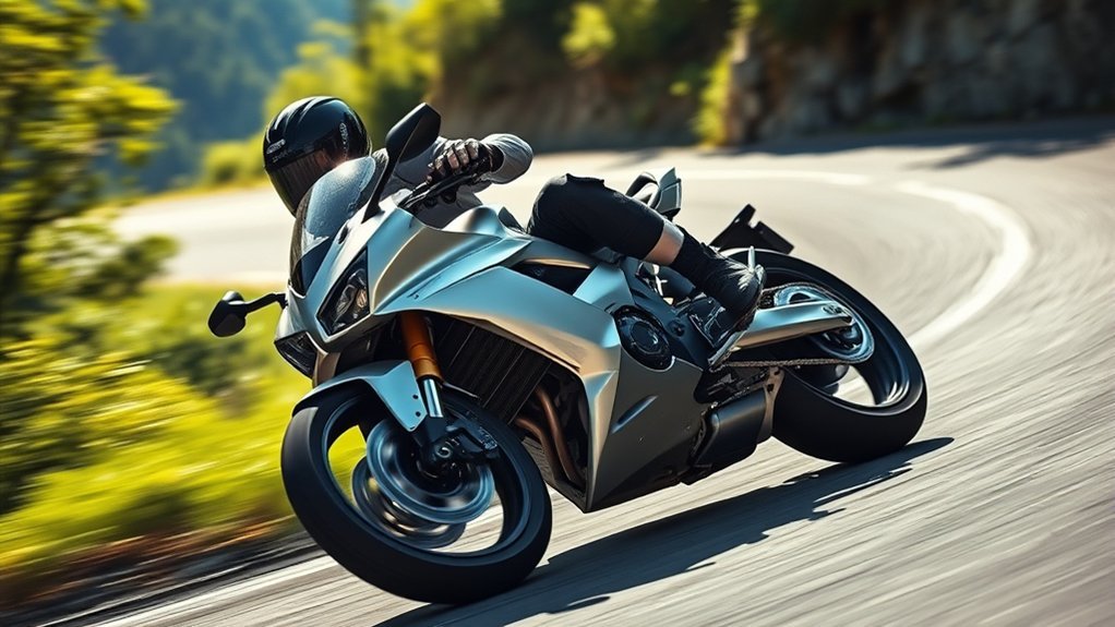look through motorcycle turns