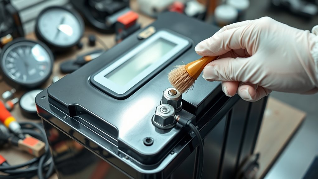 maintain battery cleanliness regularly