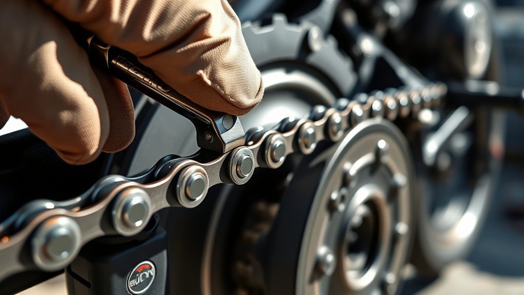 maintain proper chain slack