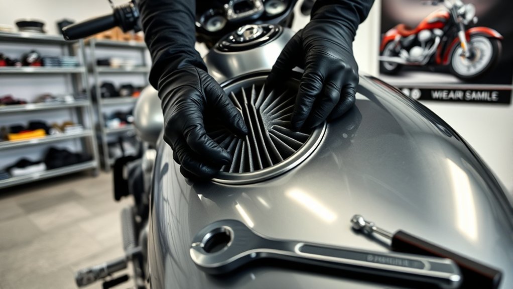 motorcycle air filter replacement
