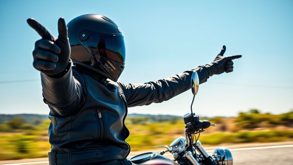 motorcycle communication through gestures