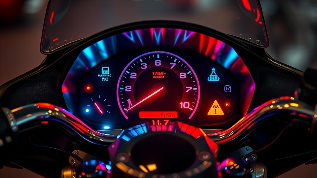 motorcycle dashboard warning lights