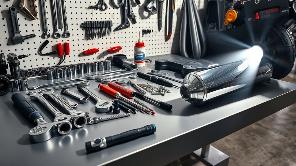 motorcycle exhaust leak repair tools