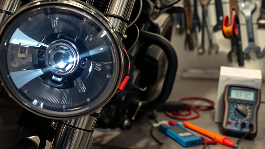motorcycle headlight flickering causes