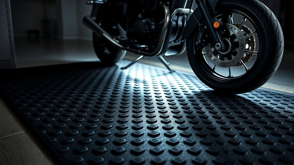 motorcycle mat preserves tires