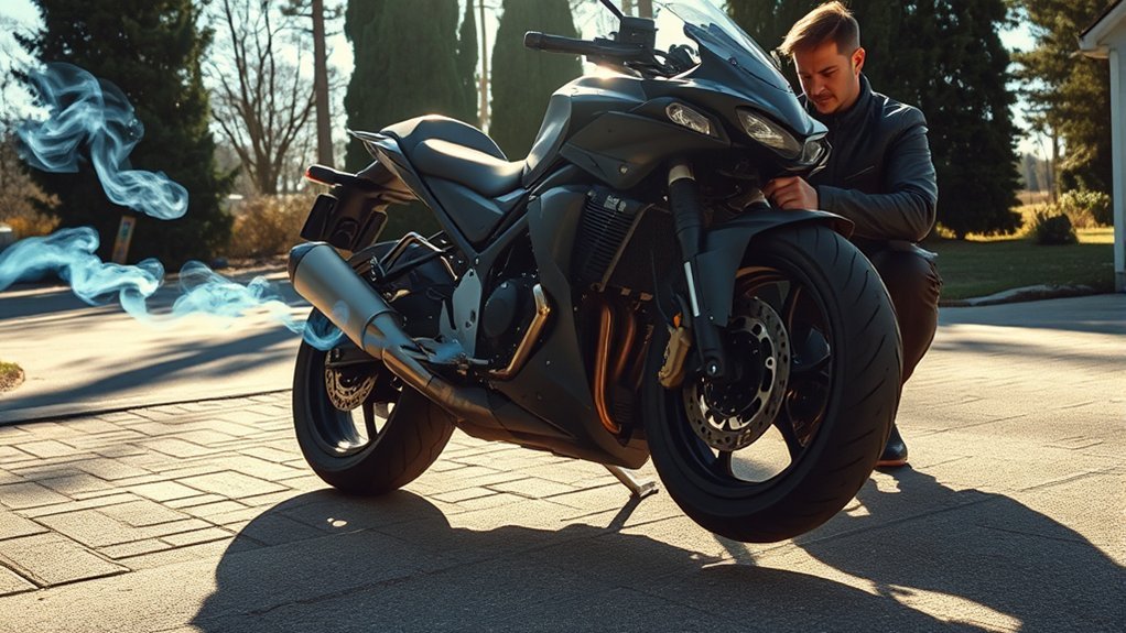 motorcycle oil burning symptoms