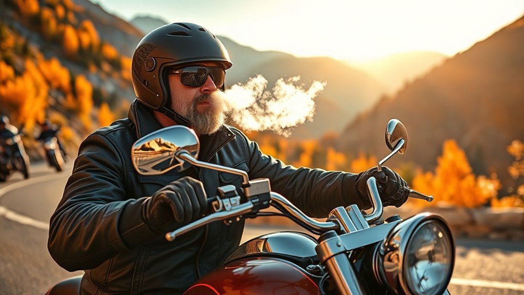 motorcycle rider wind chill