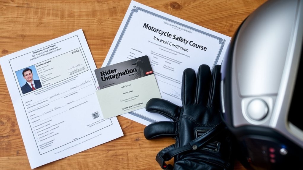 motorcycle riding documentation requirements