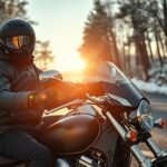 motorcycle riding in winter