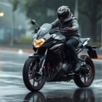 motorcycling safely on rain