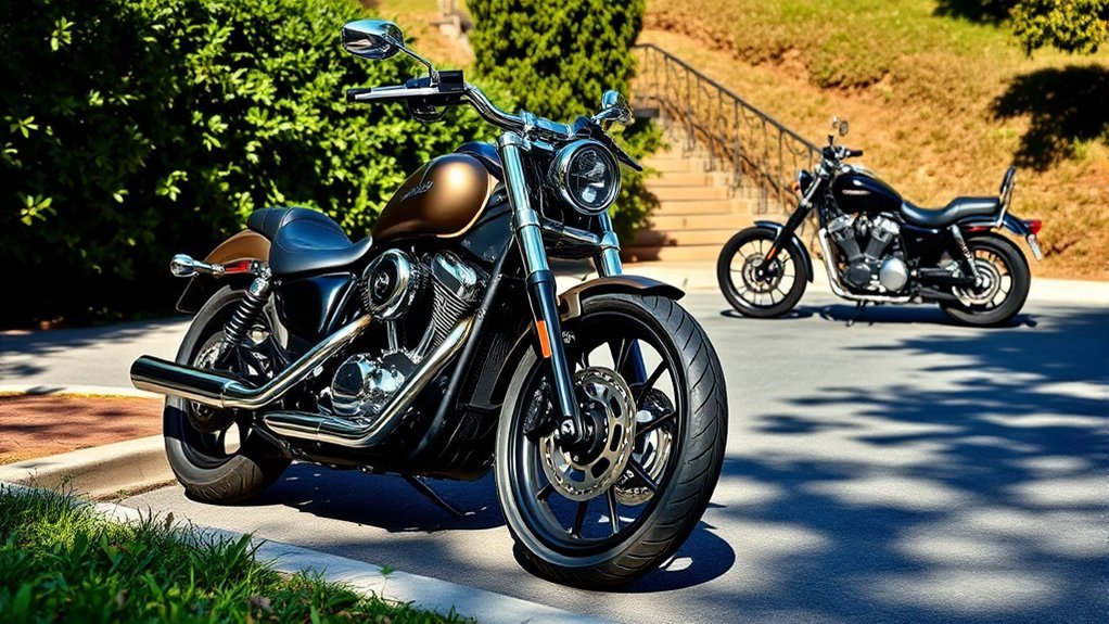 park motorcycle securely safely