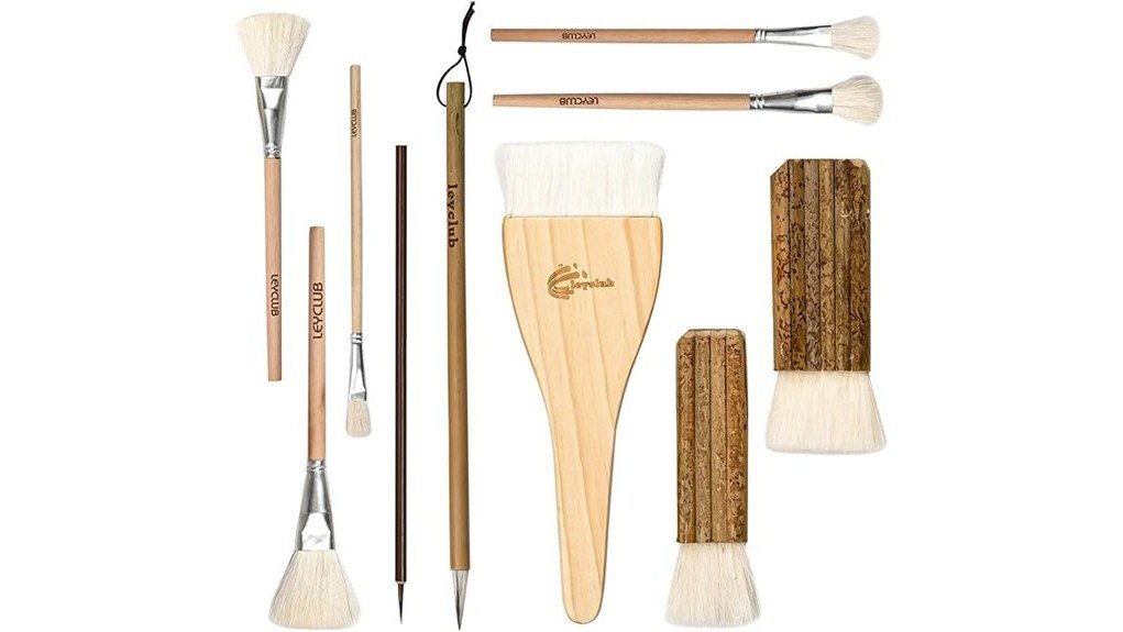 pottery glaze brush evaluation