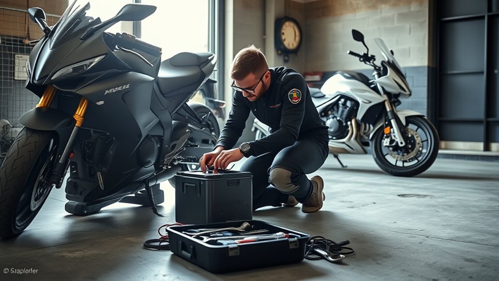 pre jump start motorcycle checks
