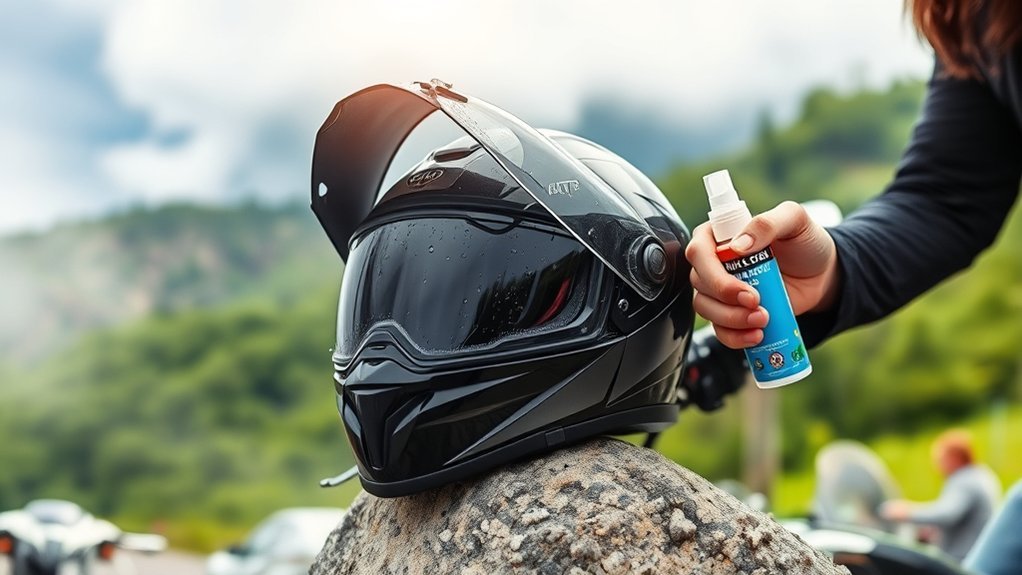 prevent helmet visor fogging