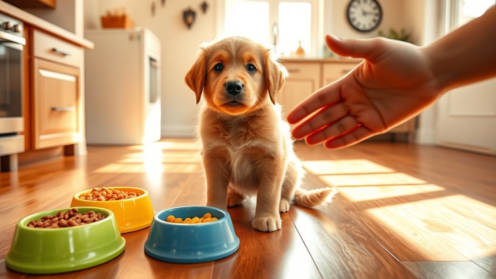 puppy food training timing tips