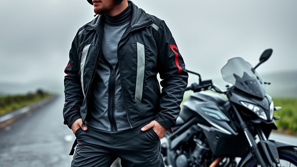 rain gear for motorcyclists