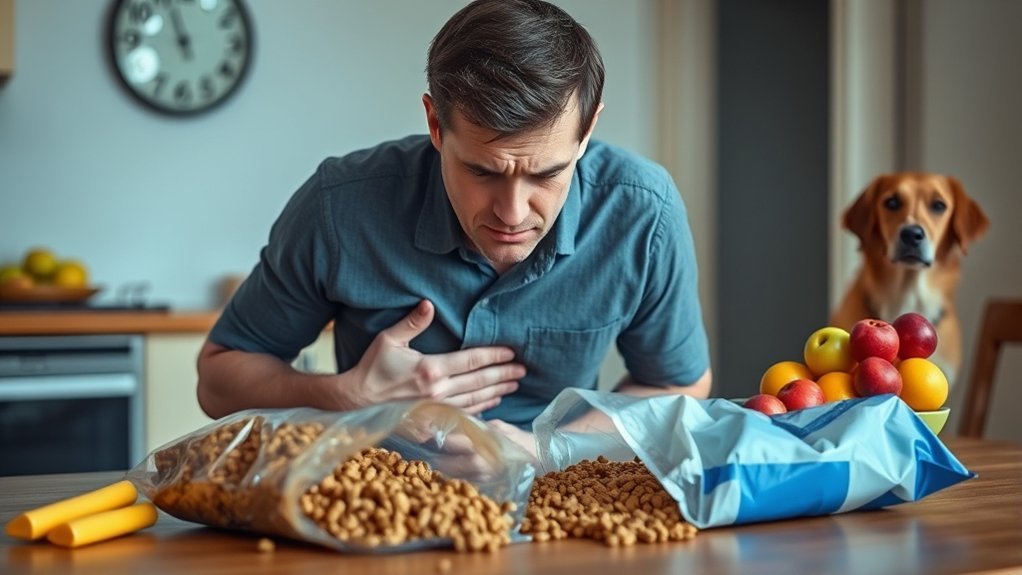 recognize dog food symptoms