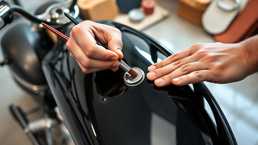 repairing motorcycle paint chips