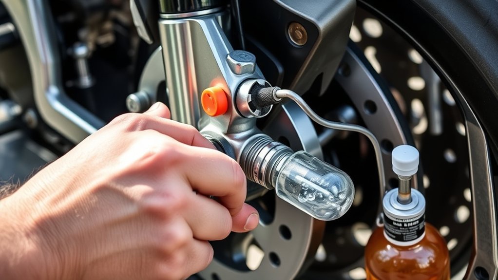 reverse bleed motorcycle brakes
