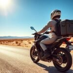 riding motorcycle in heat