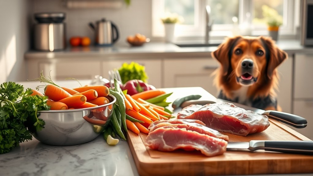 safe homemade dog food preparation